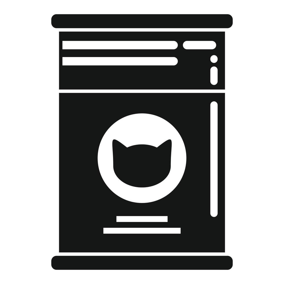 Cat food tin icon simple vector. Pet bowl vector