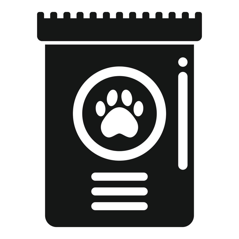 icono de paquete de comida líquida para perros vector simple. mascota de animales