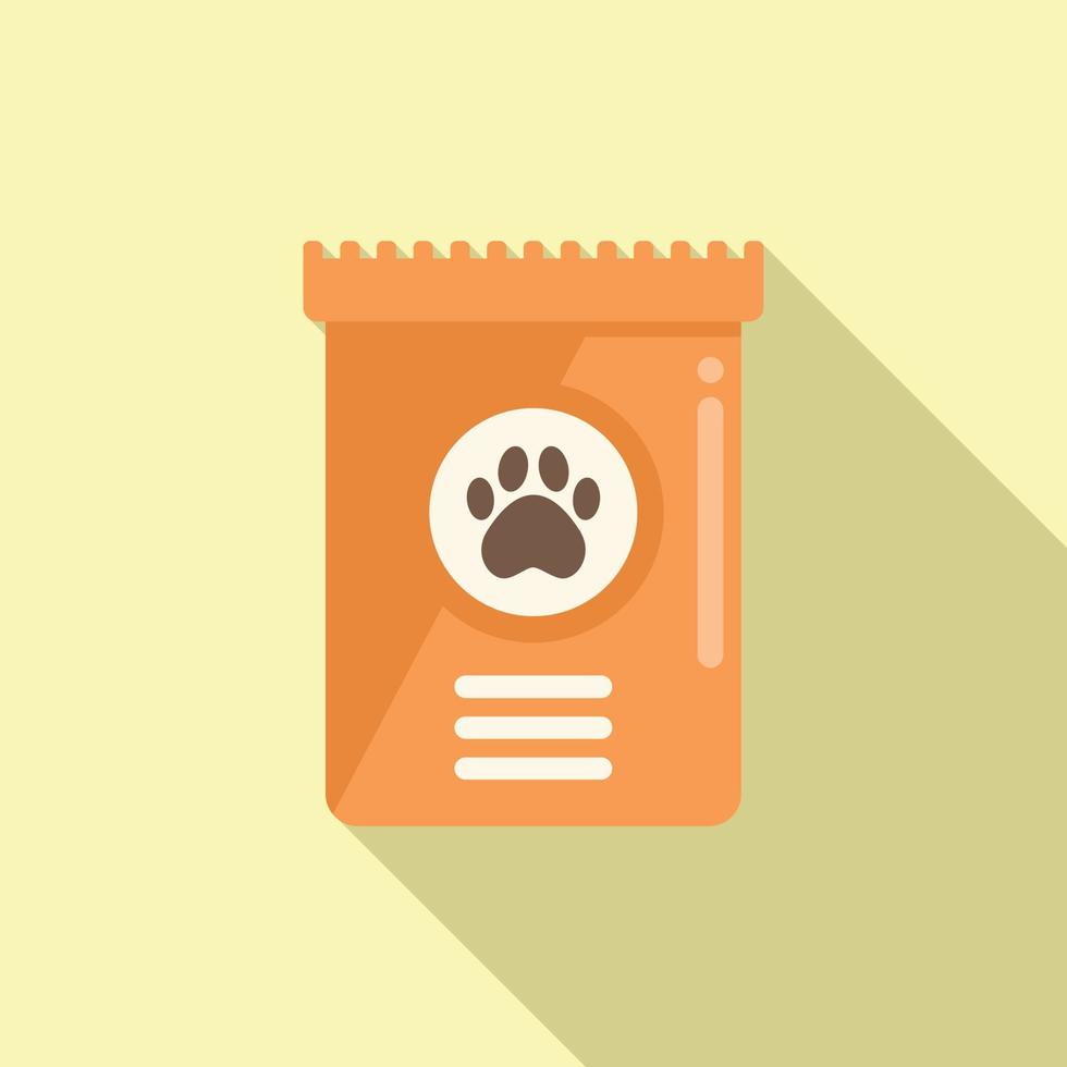 vector plano de icono de paquete de comida líquida para perros. mascota de animales