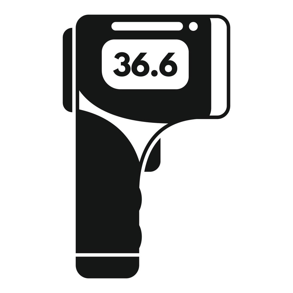 Gun thermometer icon simple vector. Laser sensor vector