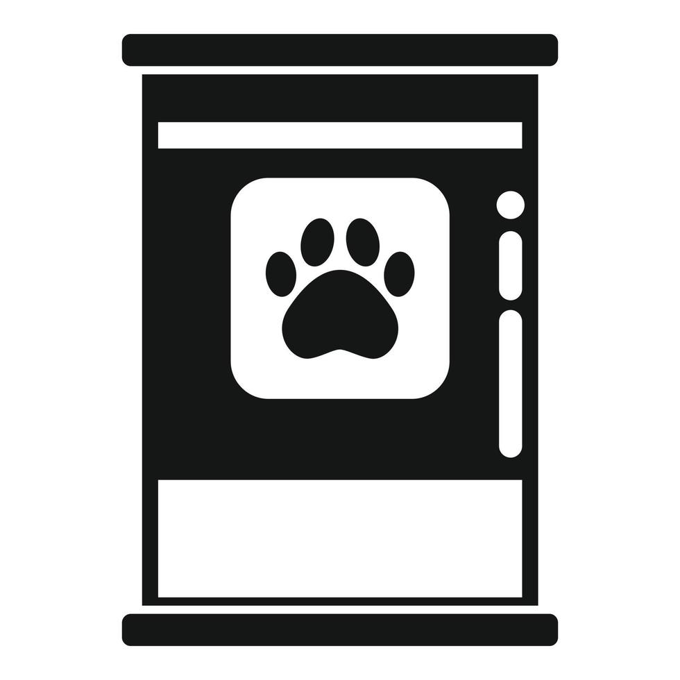 icono de lata de comida para perros vector simple. la alimentación animal