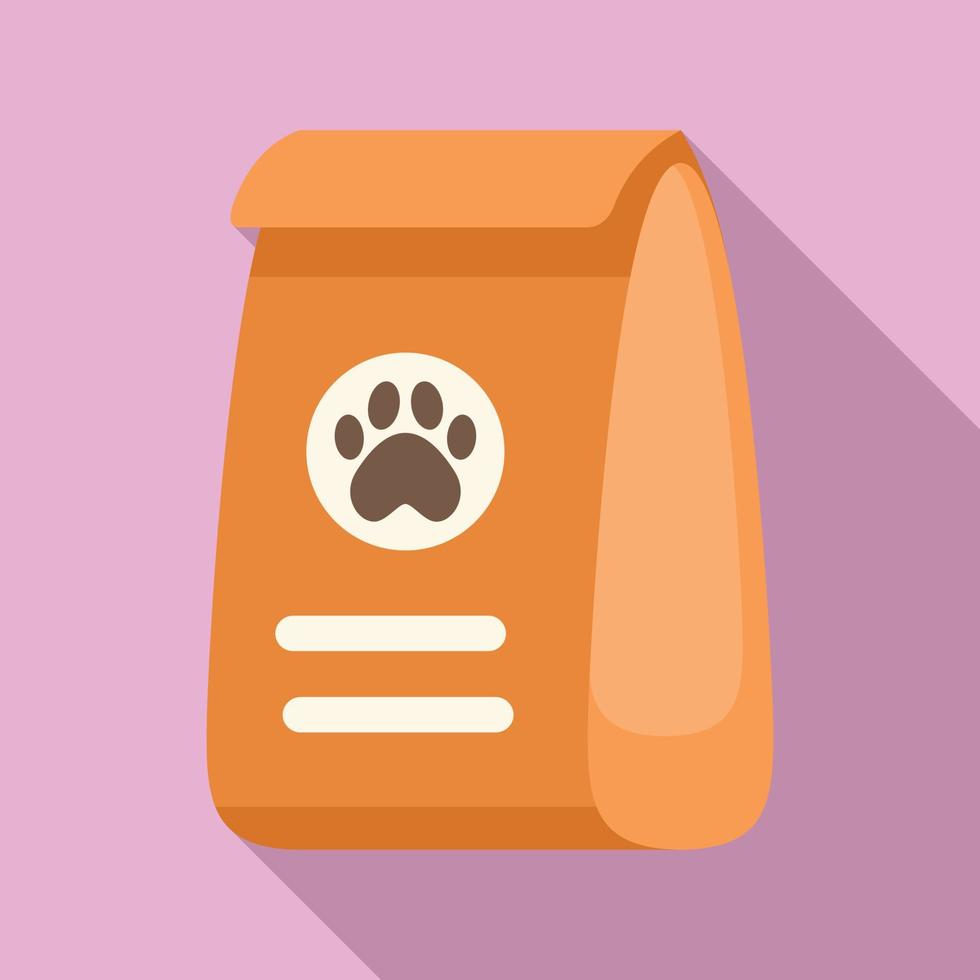 perro nutrición icono vector plano. alimentos para mascotas