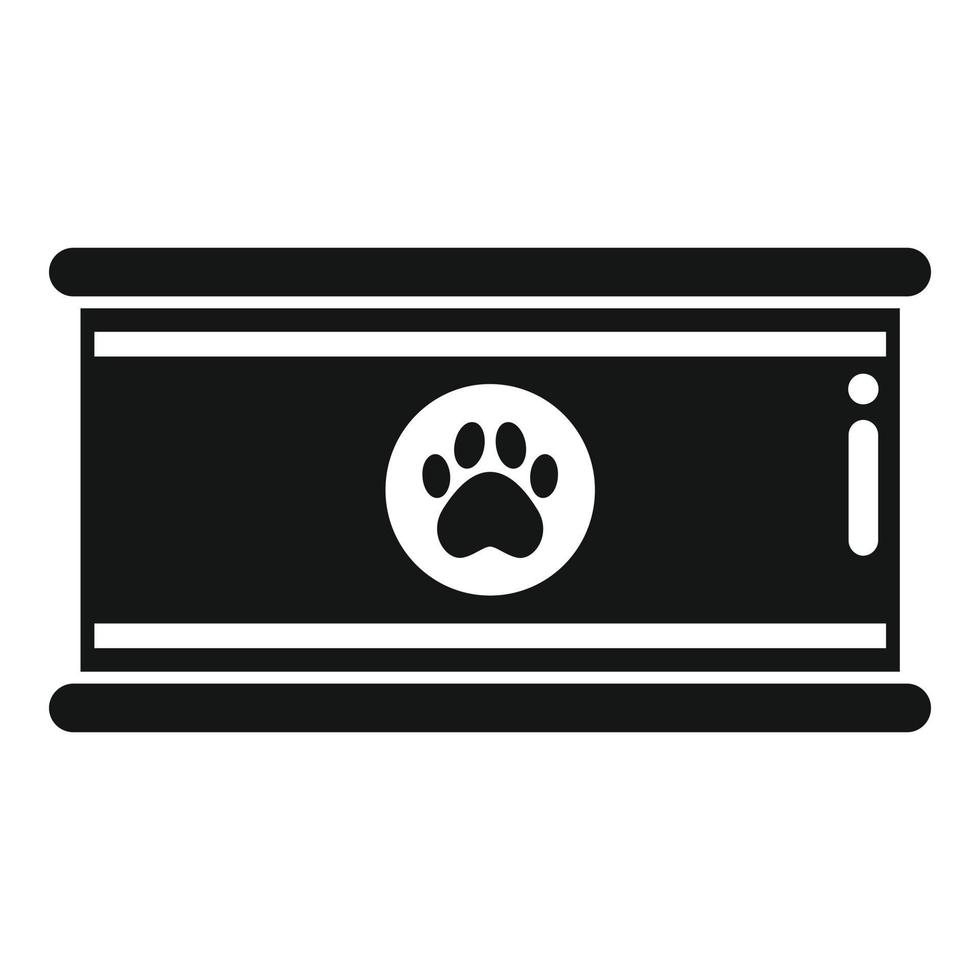 Dog food can icon simple vector. Animal pet vector