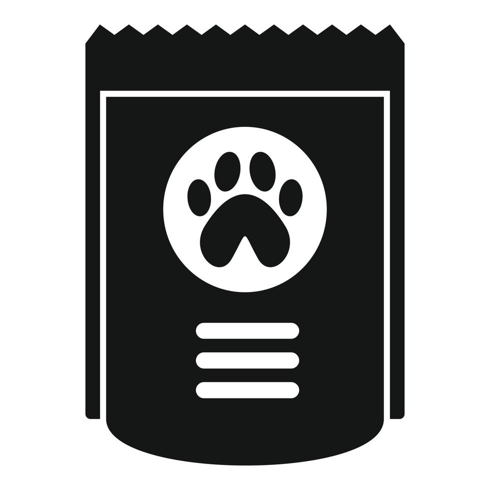 nuevo icono de comida para perros de galletas vector simple. la alimentación animal