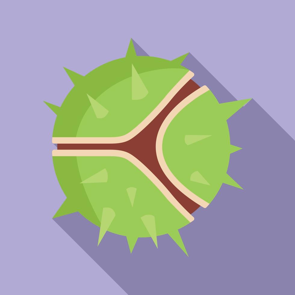 Food chestnut icon flat vector. Fruit tree vector