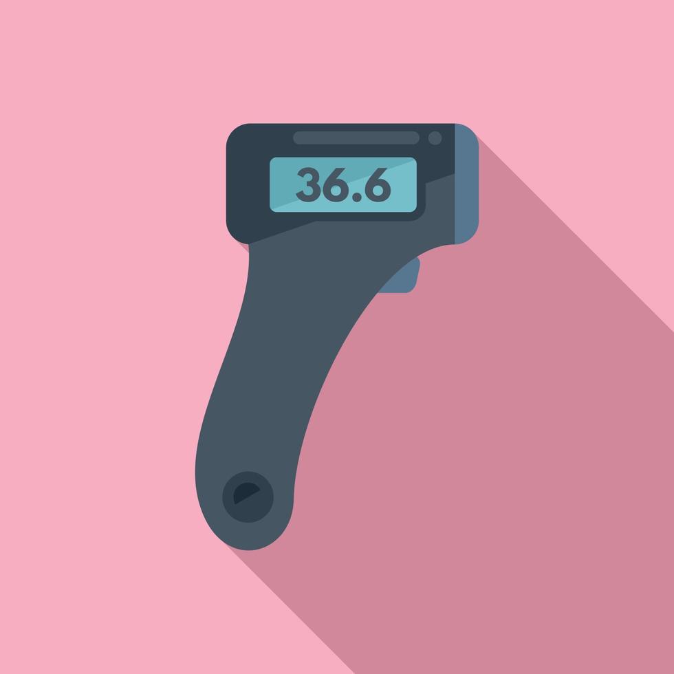 Laser thermometer icon flat vector. Medical digital 15157990 Vector Art