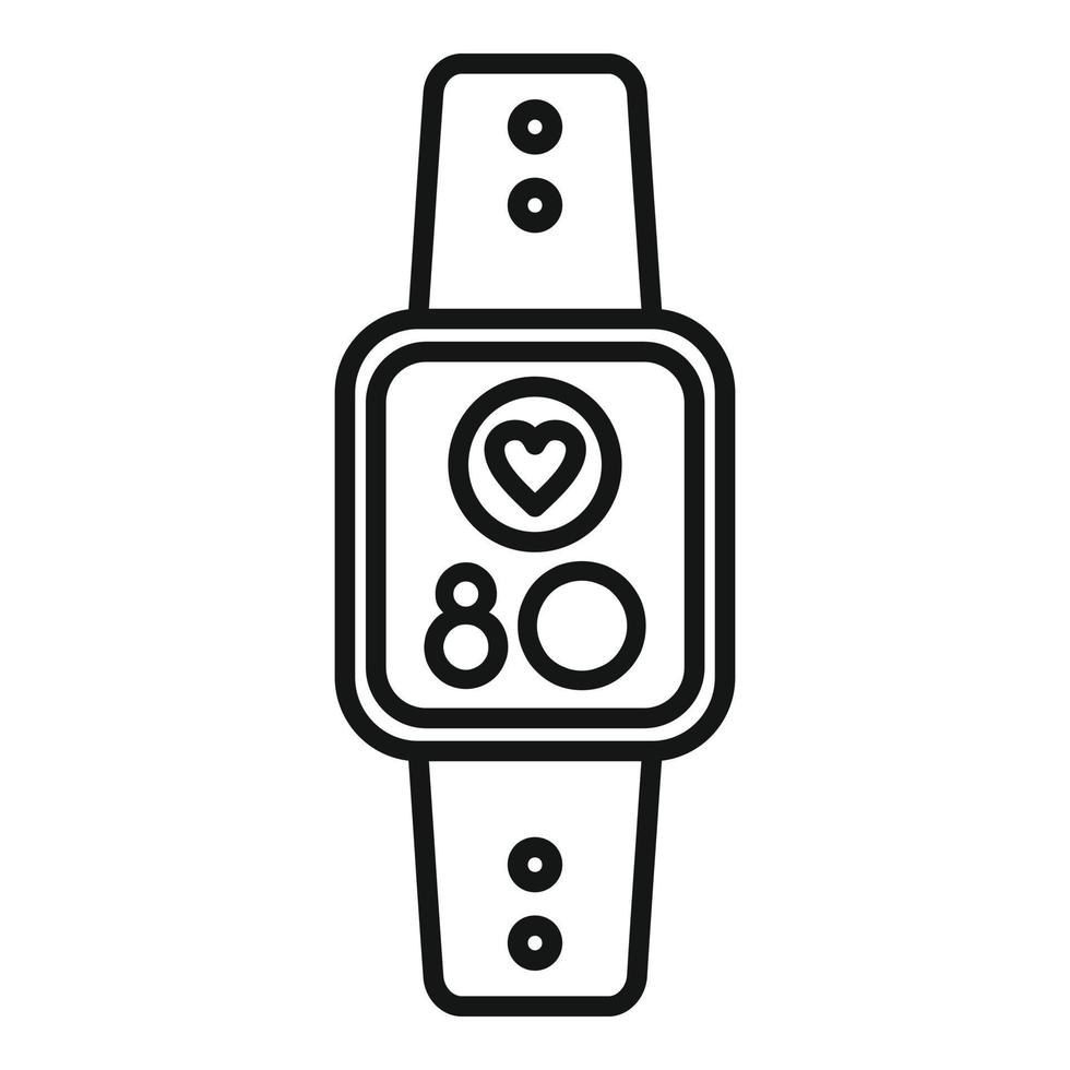 Smartwatch icon outline vector. Smart watch vector