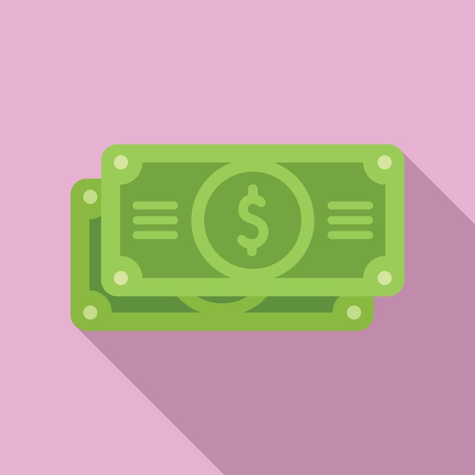 Monetization cash icon flat vector. Mobile strategy vector