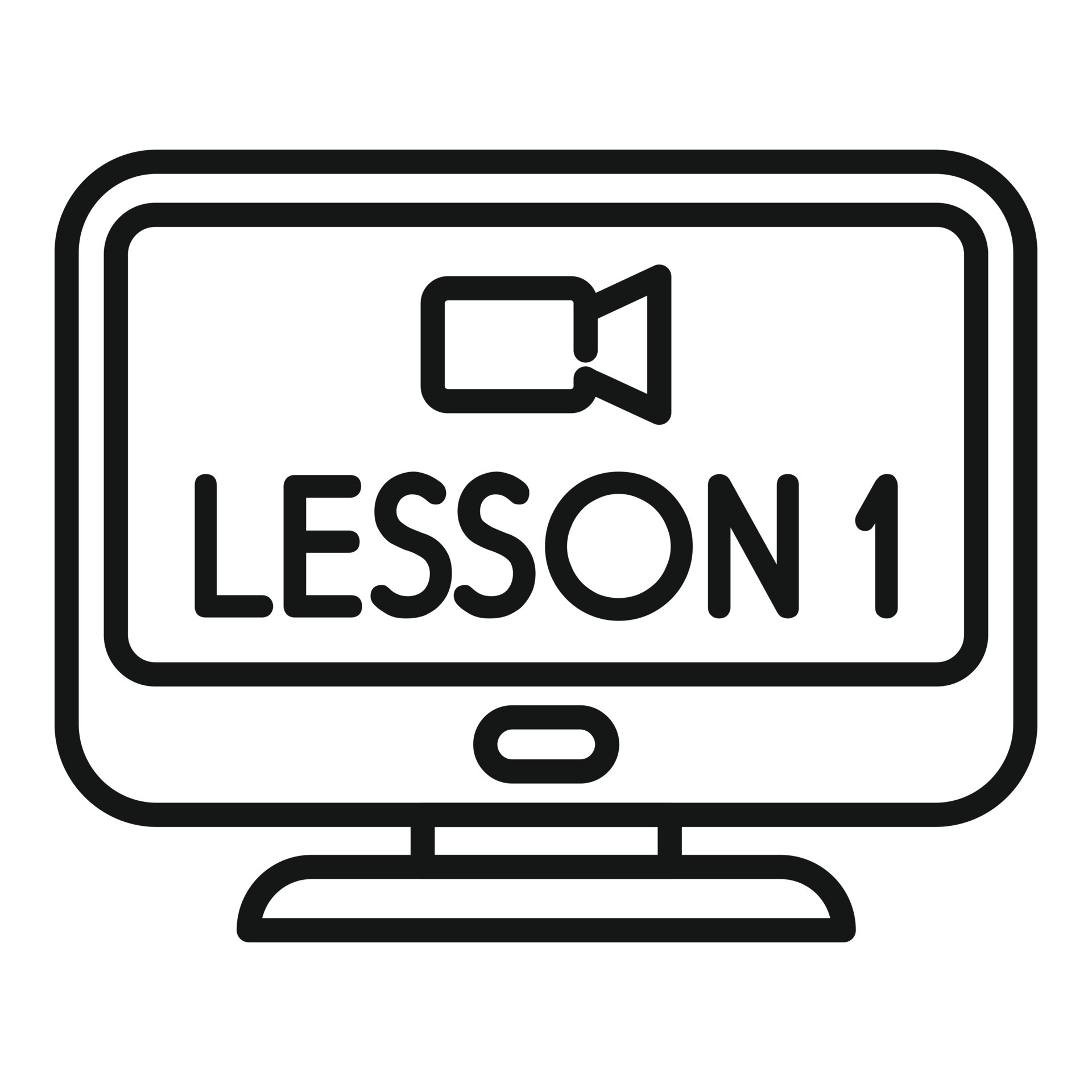 Online video lesson icon outline vector. Study book 15158068 Vector Art ...