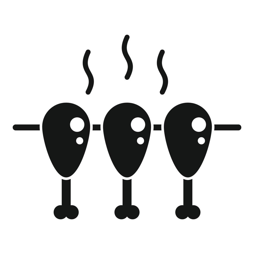 Meat grill icon simple vector. Smokehouse bbq vector