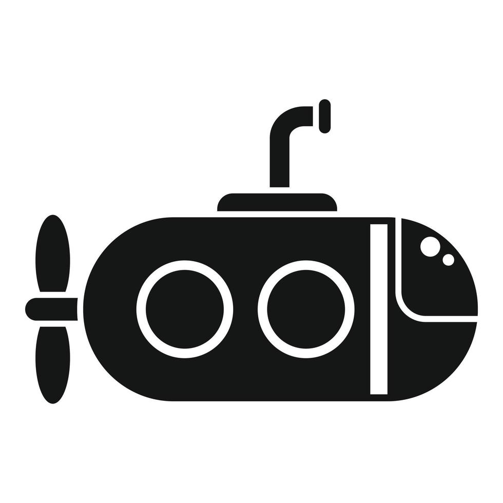 icono de submarino vector simple. barco de mar