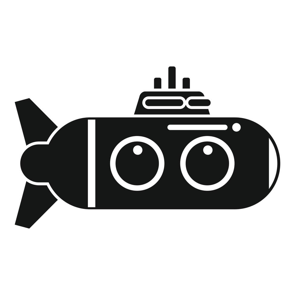 lindo icono submarino vector simple. batiscafo de mar