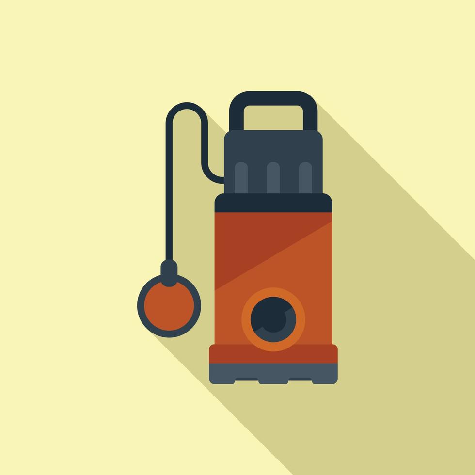 Machine pump icon flat vector. Water system vector