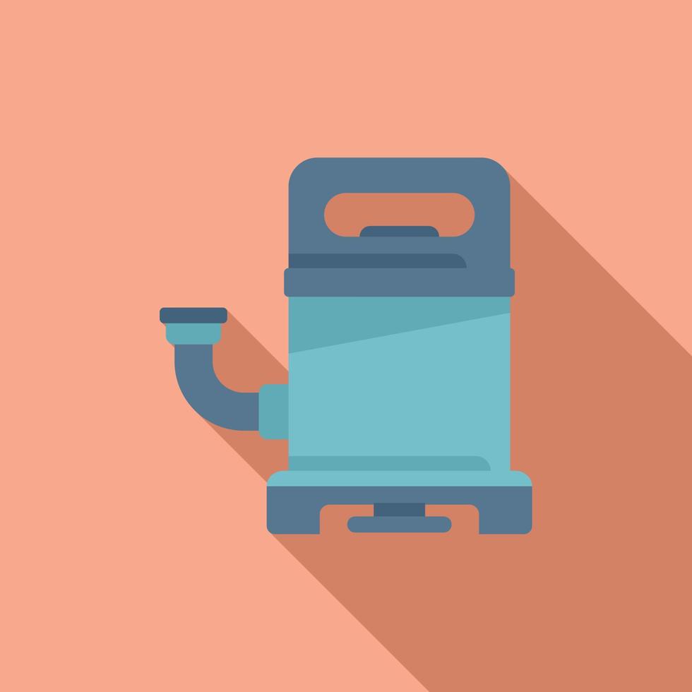 Pump system icon flat vector. Motor engine vector