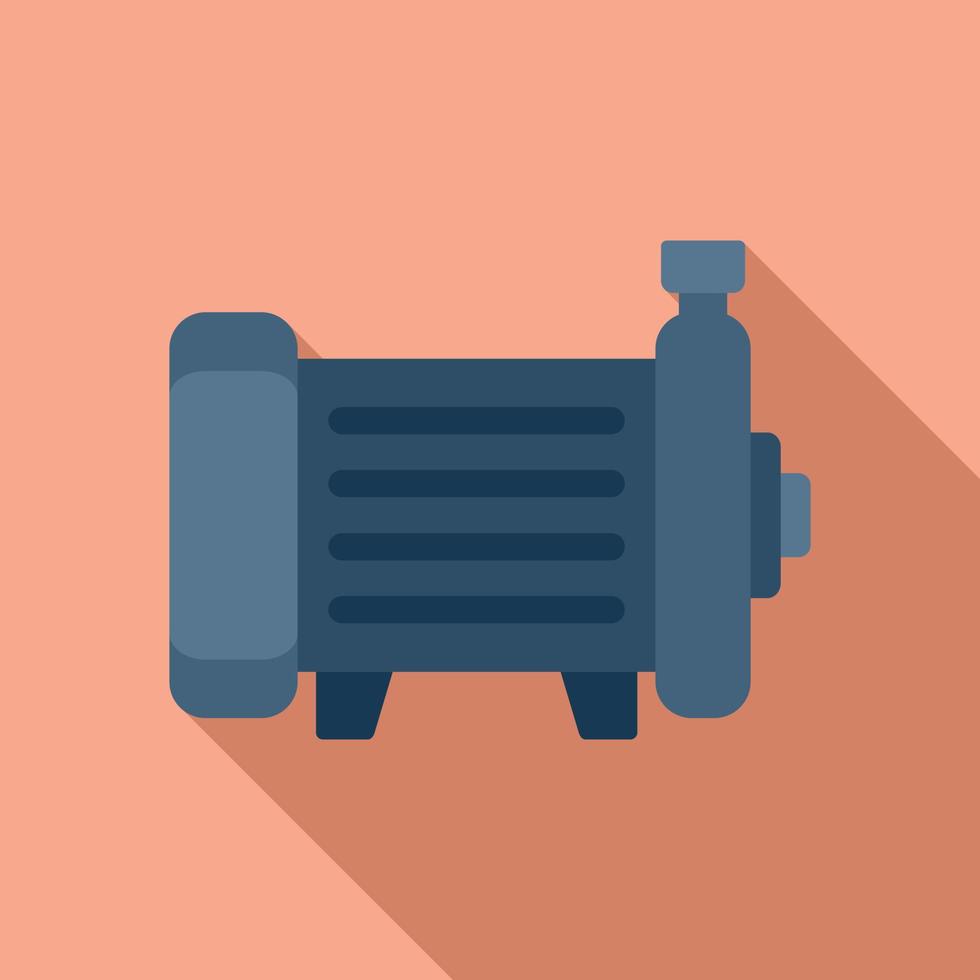 Compressor pump icon flat vector. Motor system vector