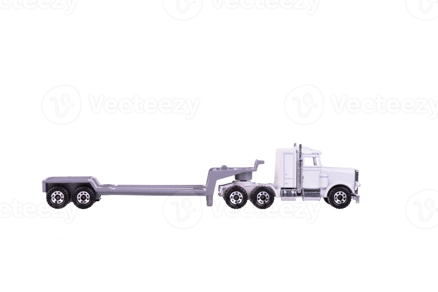 Truck with a semi-trailer on a Transparent background. PNG. png