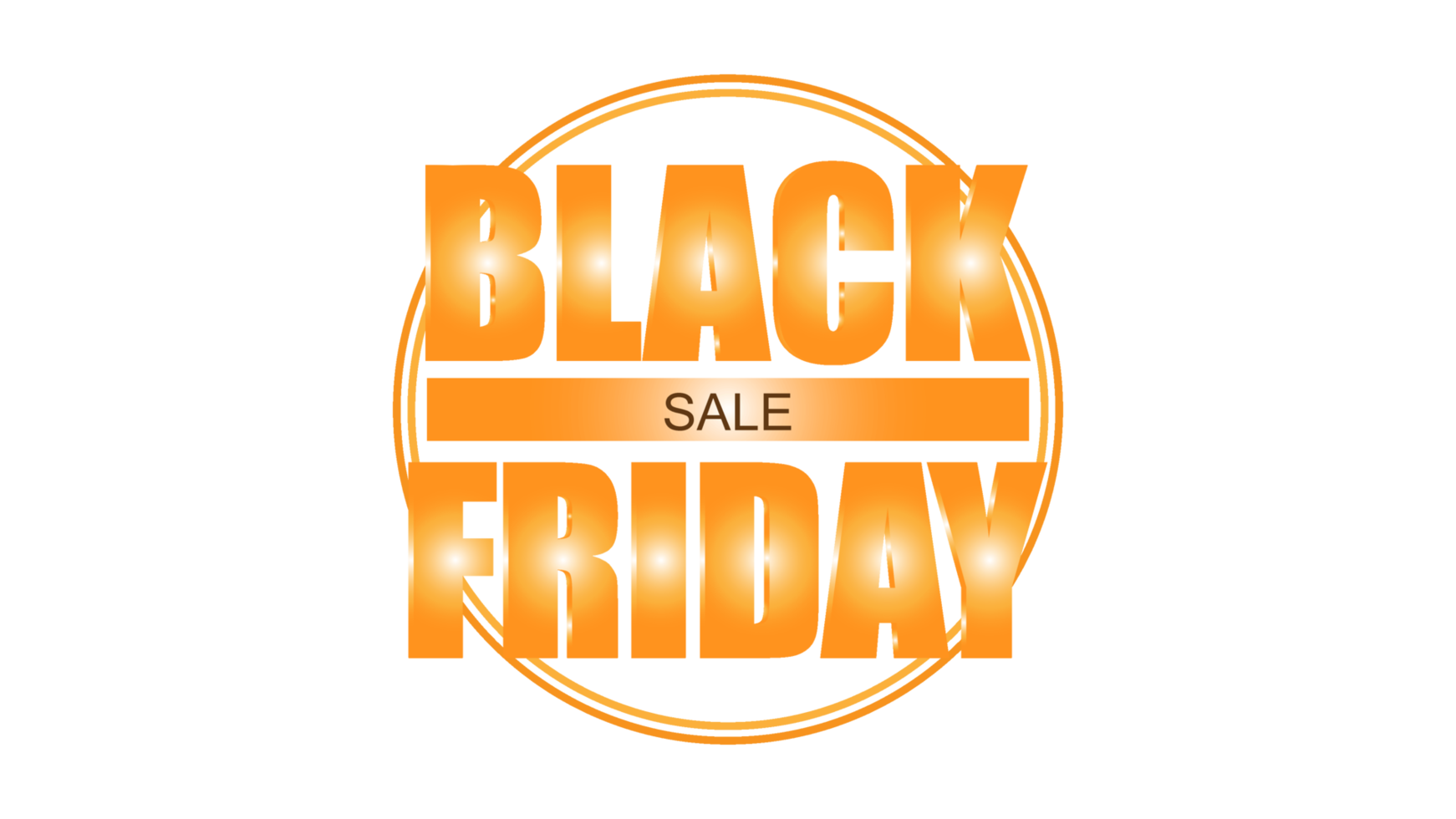 Black Friday Sale 3D Orange Text png