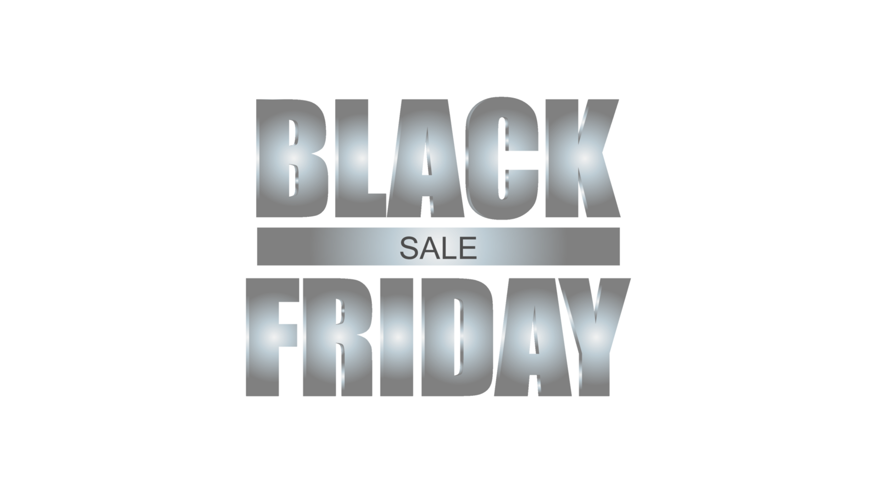 Black Friday Sale 3D Silver Text png