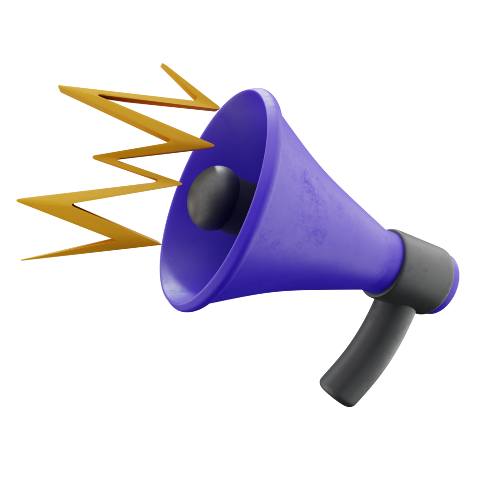 Megaphone 3D Announcement Business png