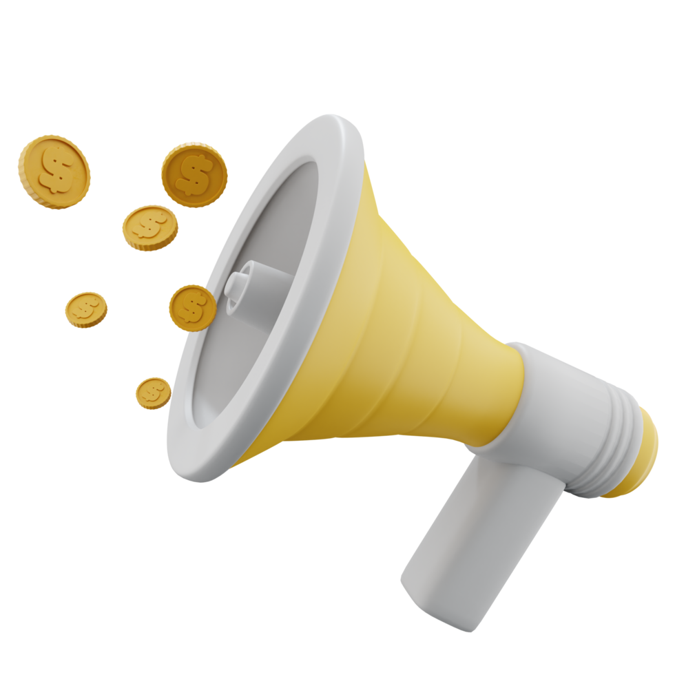 Megaphone 3D Modern Business png