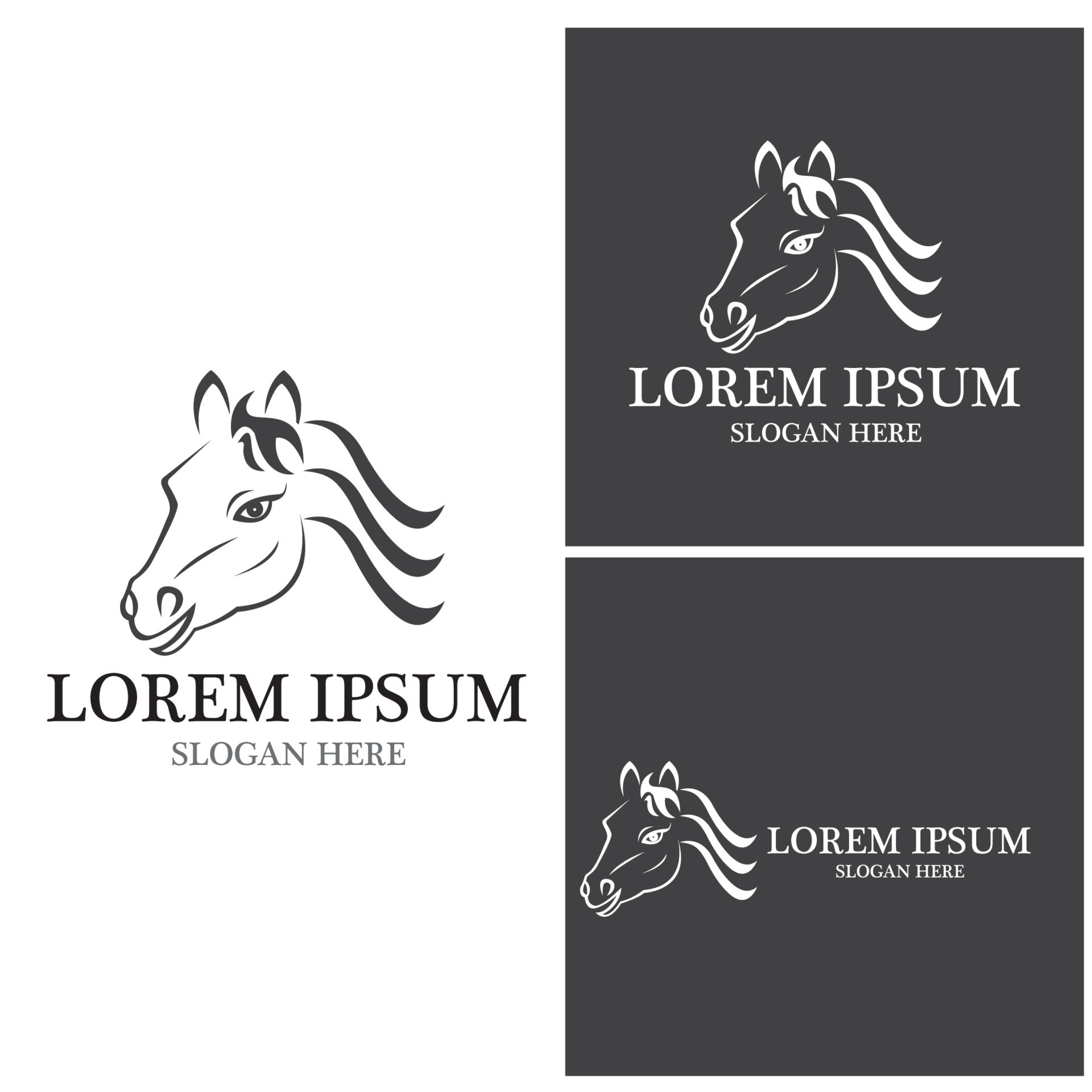 Horse Logo Template Vector icon 15158426 Vector Art at Vecteezy