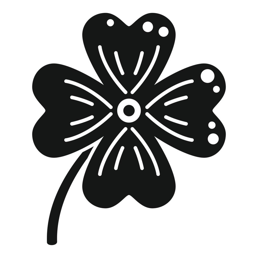 Clover button icon simple vector. Ireland day vector