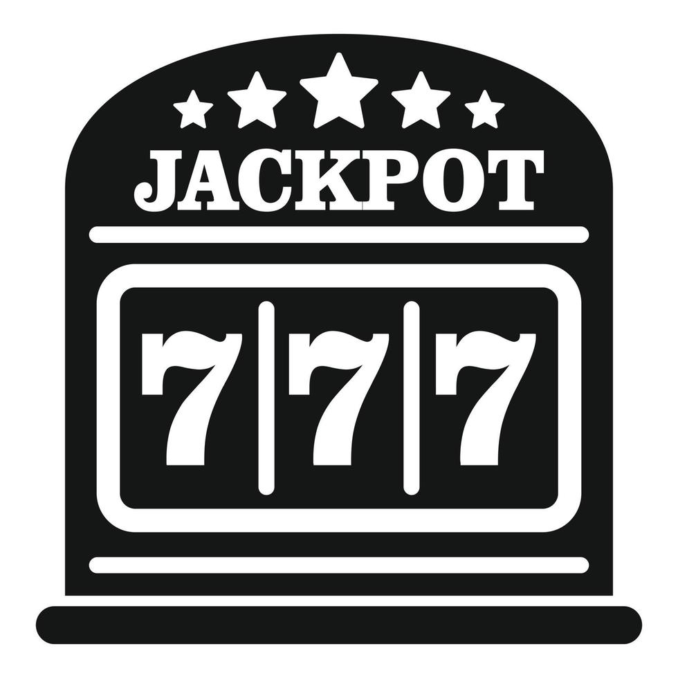 Jackpot icon simple vector. Lucky slot vector