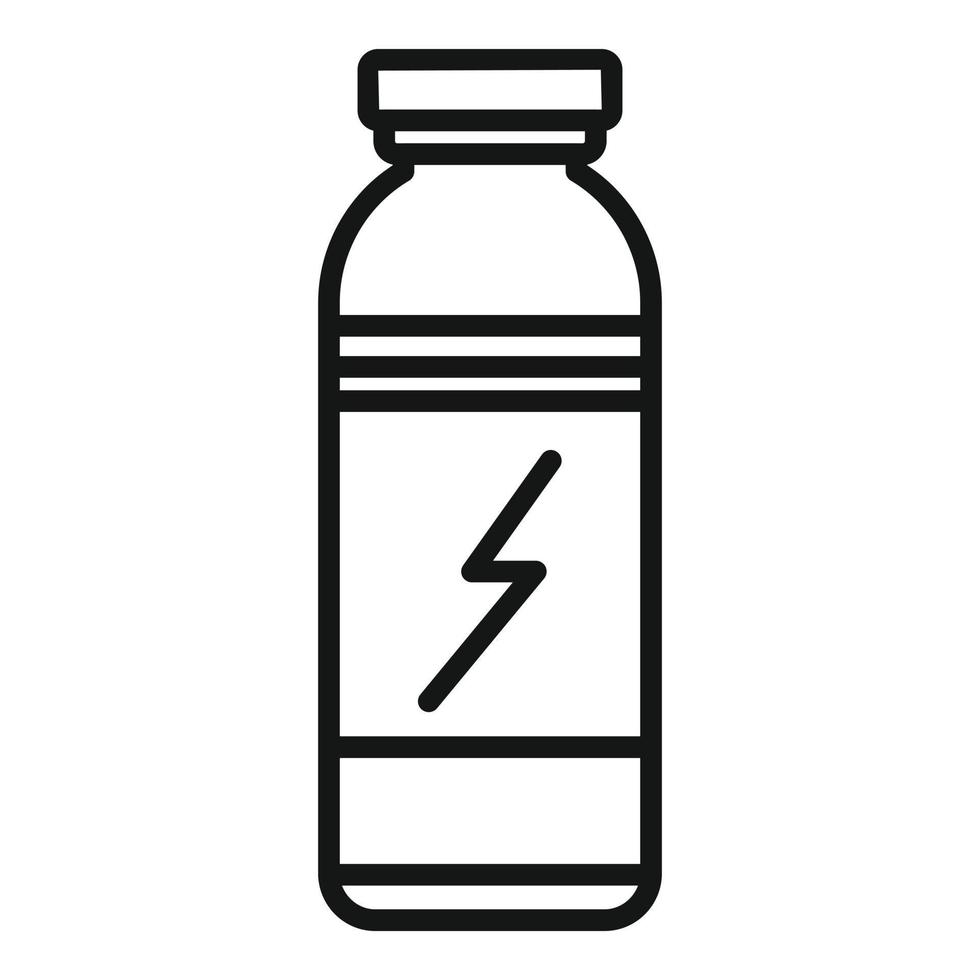 Protein canister icon outline vector. Sport supplement vector