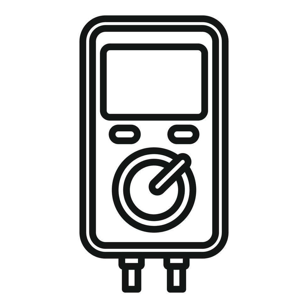 Service multimeter icon outline vector. Phone broken vector