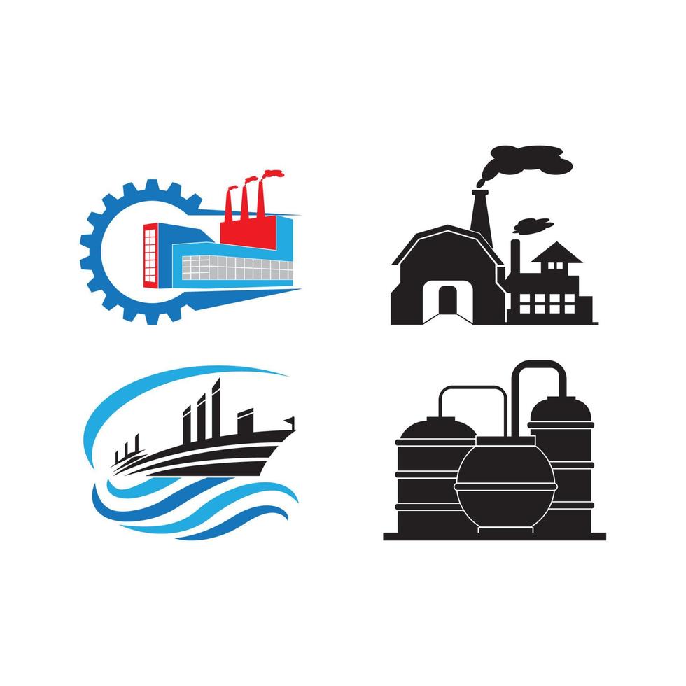 factory icon logo vector design template