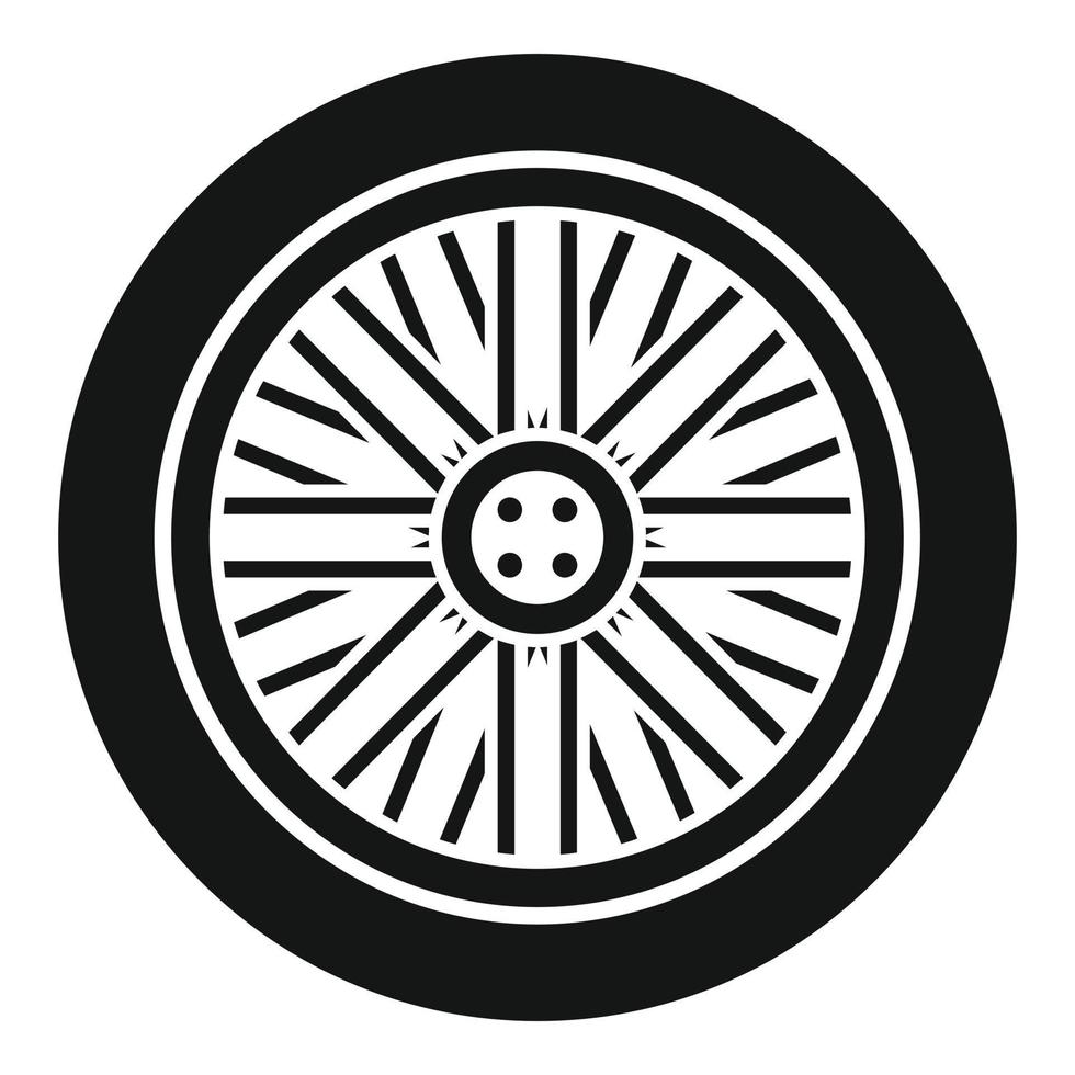 Repair bike wheel icon simple vector. Mechanic fix vector