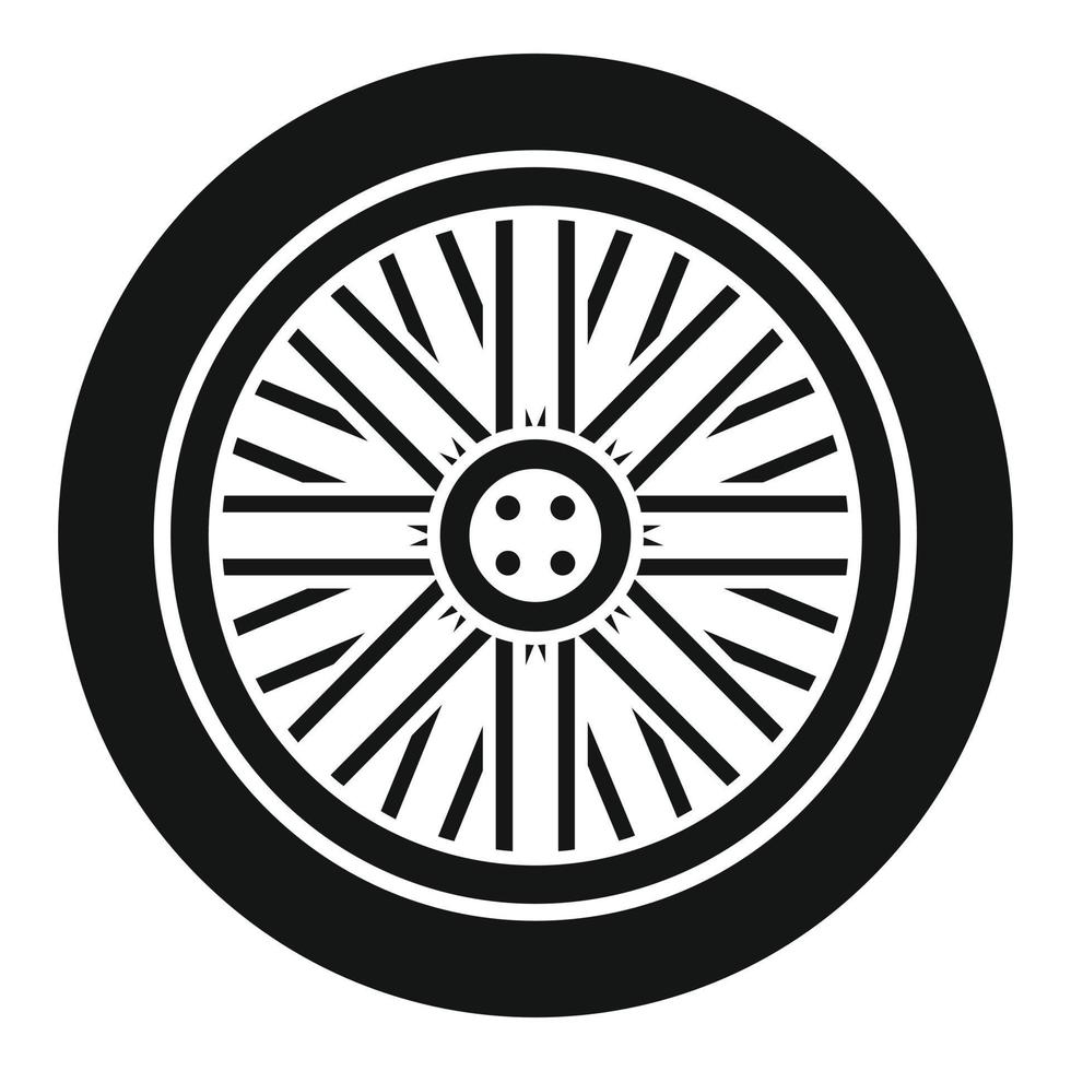 reparación de icono de rueda de bicicleta vector simple. arreglo mecanico