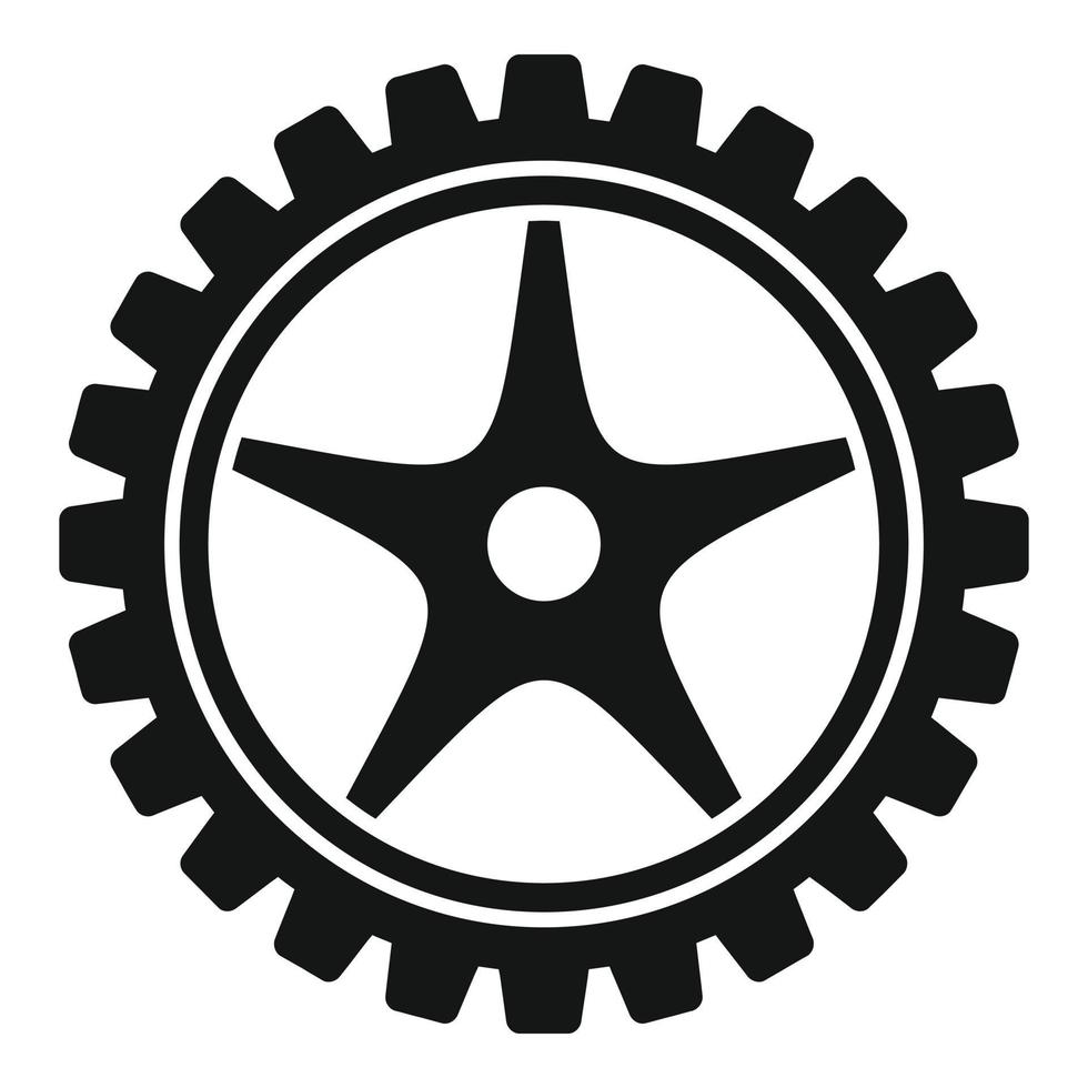 Bike crank arm icon simple vector. Mechanic fix vector