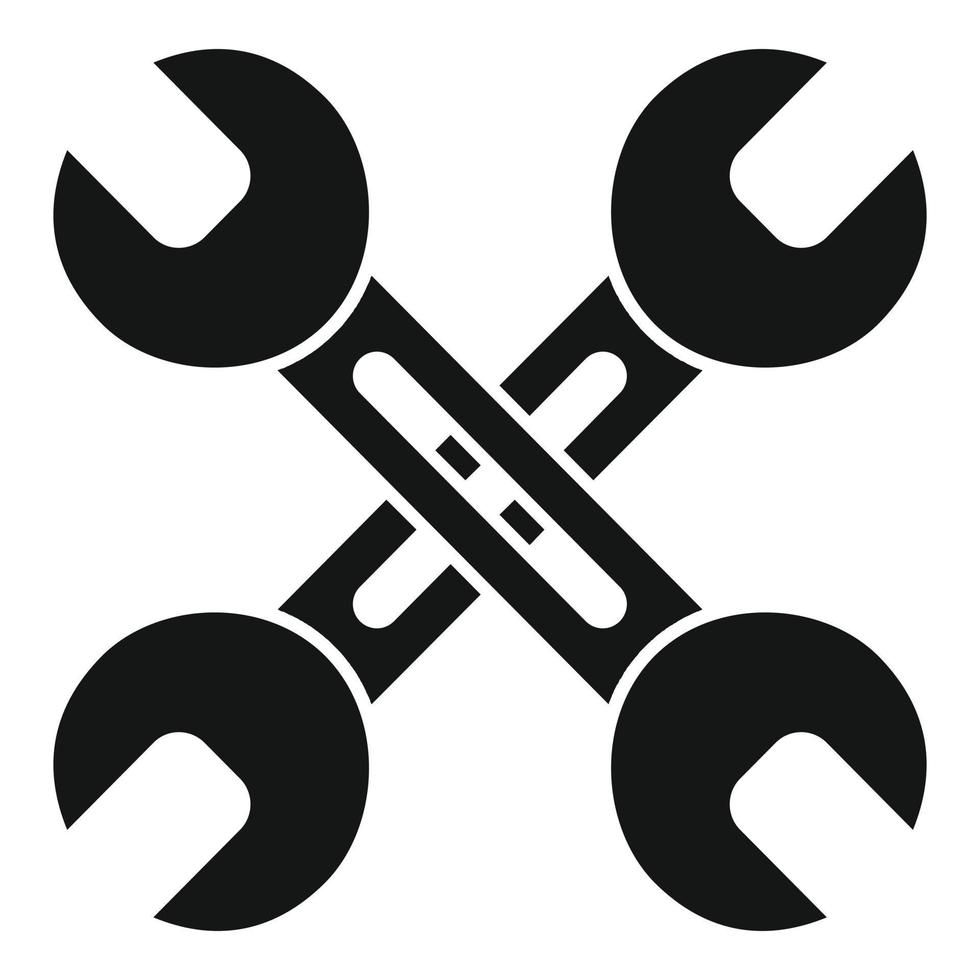Icono de llaves de reparación de bicicletas vector simple. ciclo fijo