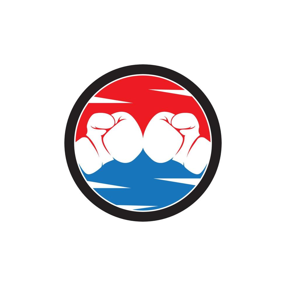 boxing gloves logo vector icon illustration