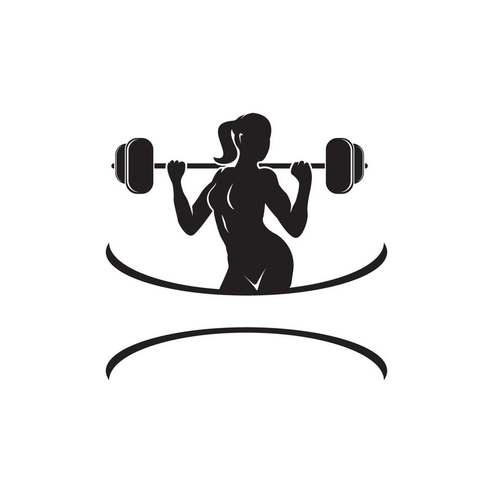 fitness and weightlifting logo, vector illustration symbol