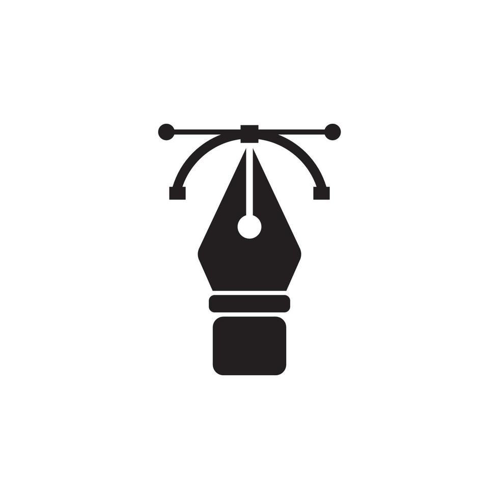 pen tool icon logo vector design