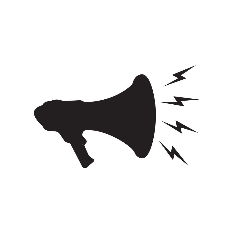 Megaphone icon logo, vector design.