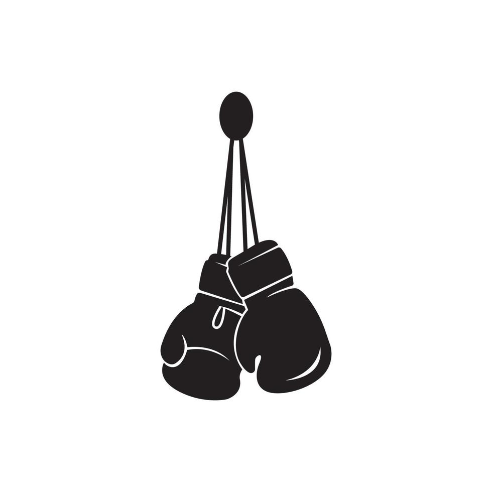 boxing gloves logo vector icon illustration