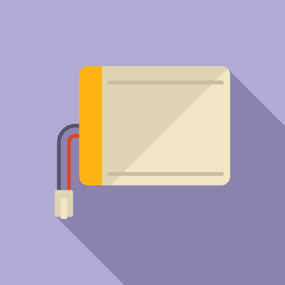 Tablet battery icon flat vector. Service screen vector