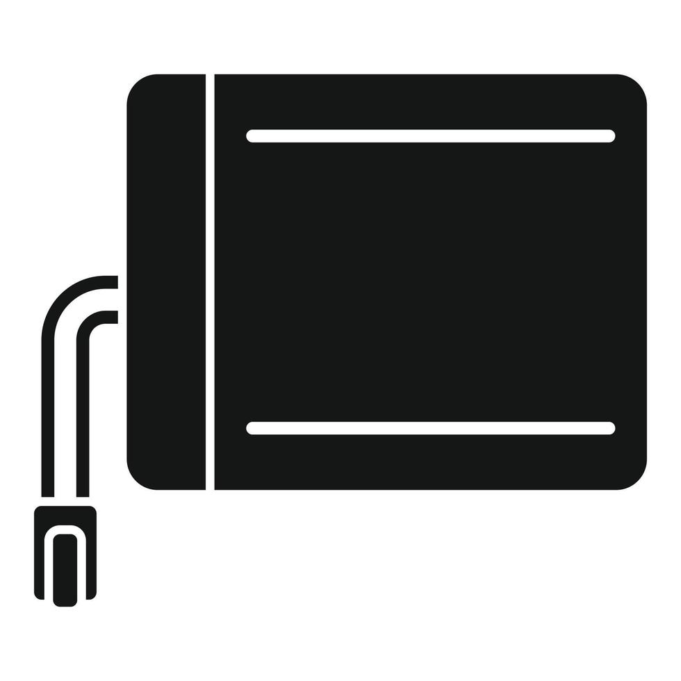 Tablet battery icon simple vector. Service screen vector