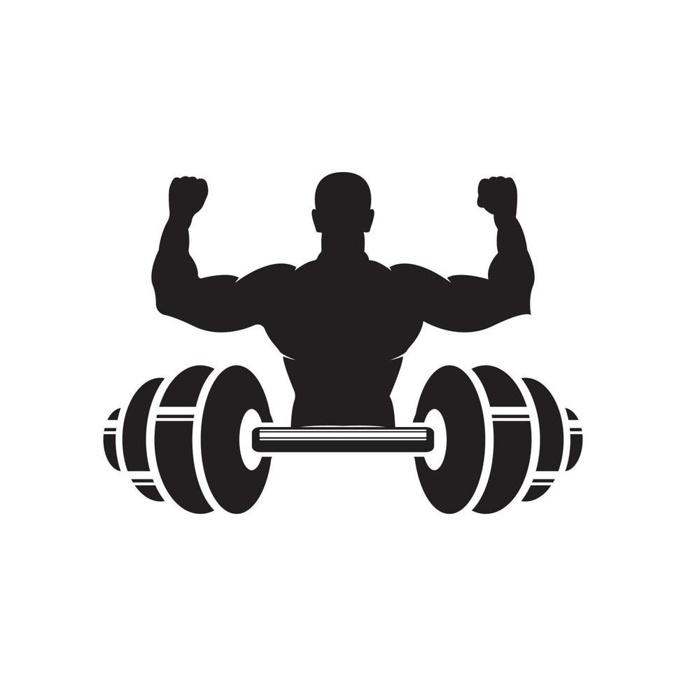 fitness and weightlifting logo, vector illustration symbol