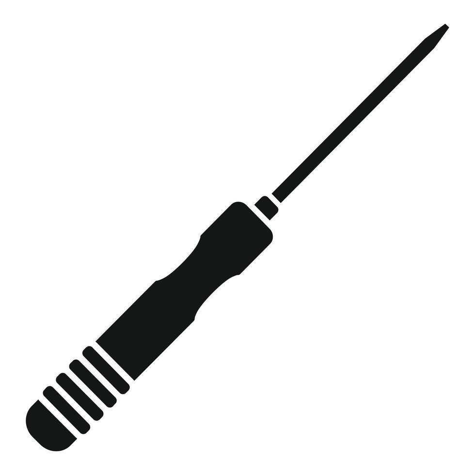 Line screwdriver icon simple vector. Tablet service vector