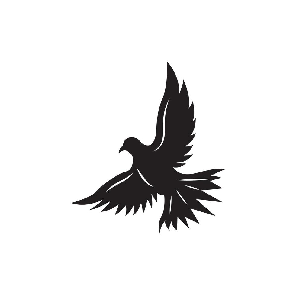 Ilustración de vector de plantilla de logotipo de paloma