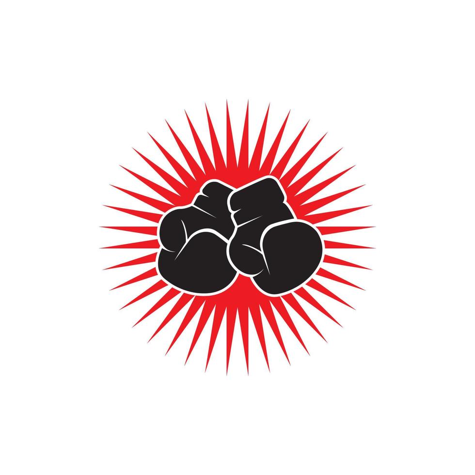 boxing gloves logo vector icon illustration