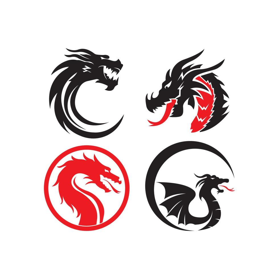 Dragon head icon logo, vector design.