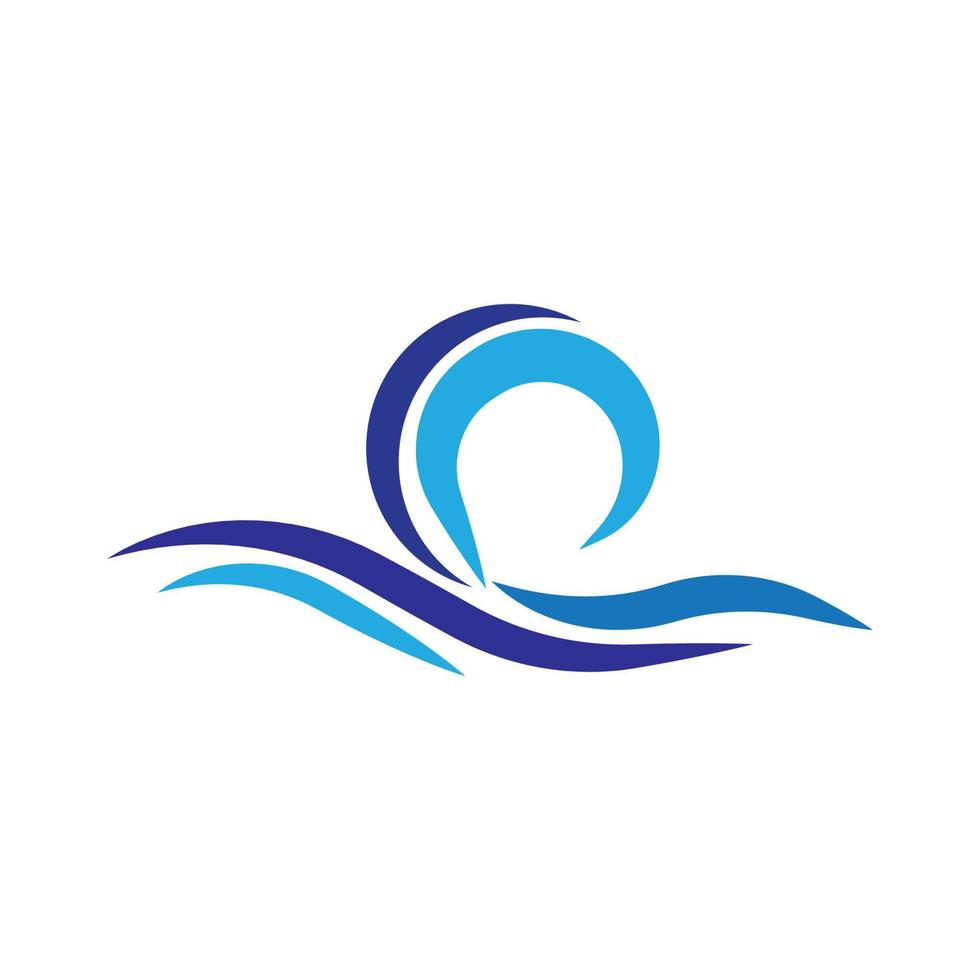 Water Wave symbol and icon Logo Template vector