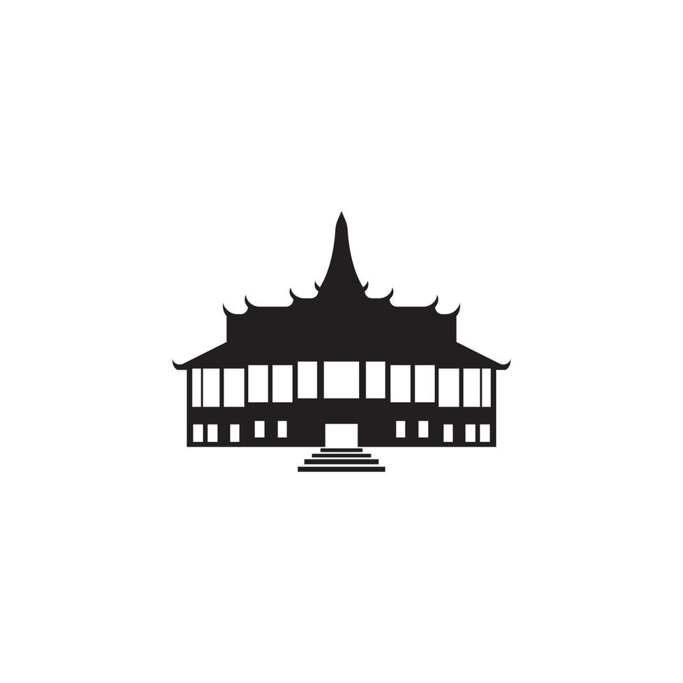pagoda temple icon logo vector design