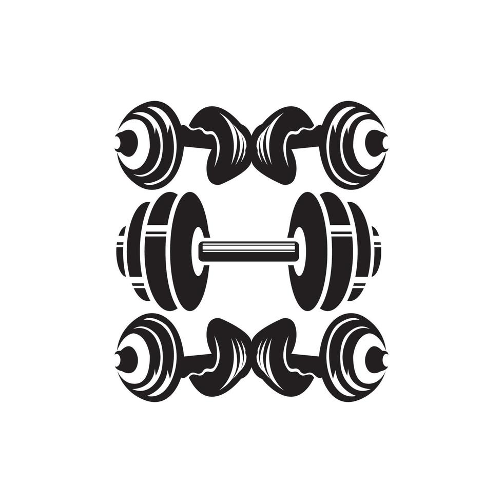 logotipo de fitness y levantamiento de pesas, símbolo de ilustración vectorial vector