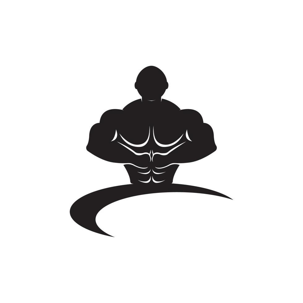 logotipo de fitness y levantamiento de pesas, símbolo de ilustración vectorial vector
